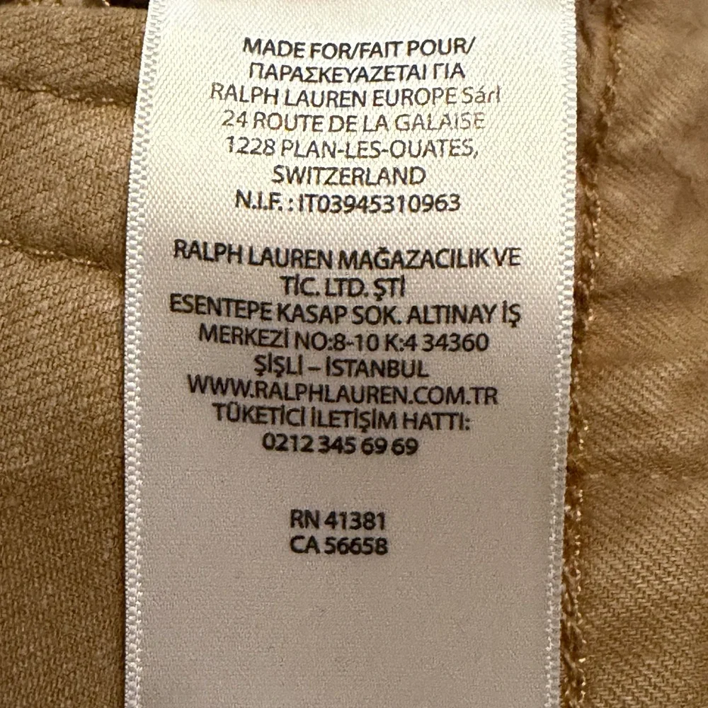 Polo Ralph Lauren Hampton Relaxed Straight Pants Tan Khaki Mens 33x30 Stretch